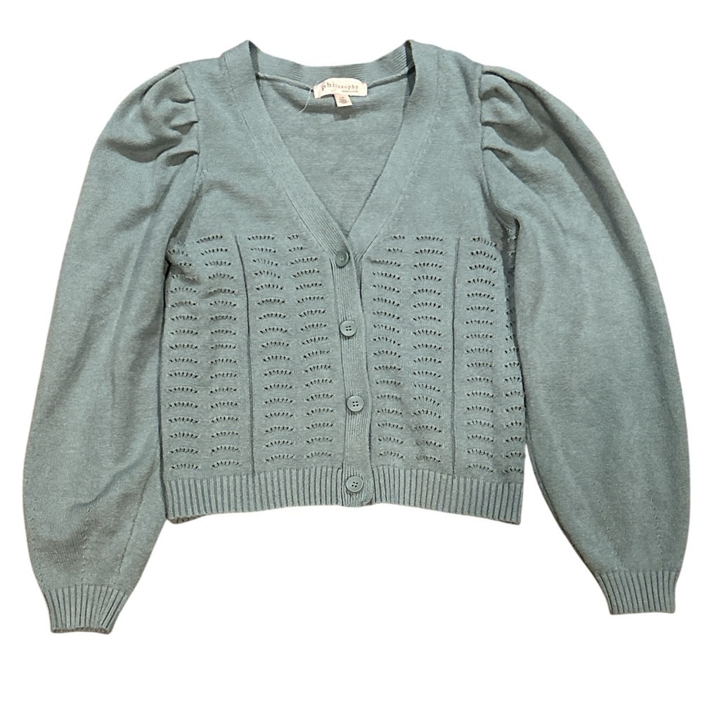 Philosophy Cardigan Button Sweater Size L